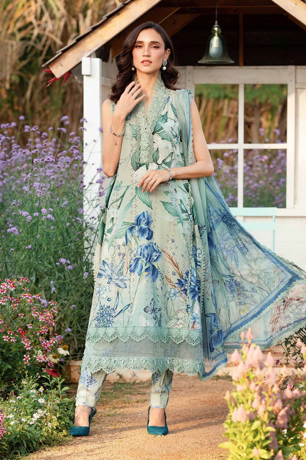 Serene Teal Embroidered Lawn Suit