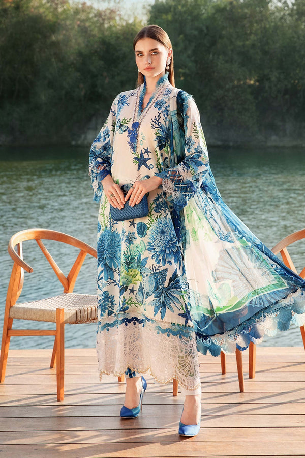 Ocean Breeze Embroidered Lawn Suit