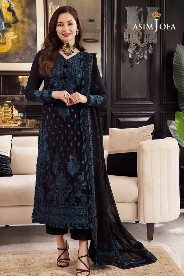 ASIM JOFA | EMBROIDERED LAWN | UNSTITCH | 3PC | SI - F - 6070