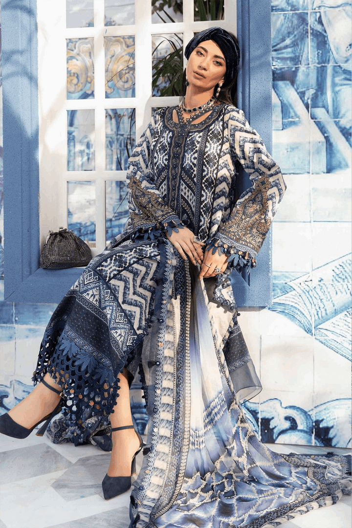 SHINEIN | DIGITAL PRINTED LAWN | UNSTITCH | 3PC | GS - D - 3029 - PURPLE