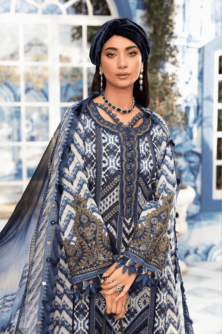 SHINEIN | DIGITAL PRINTED LAWN | UNSTITCH | 3PC | GS - D - 3029 - PURPLE