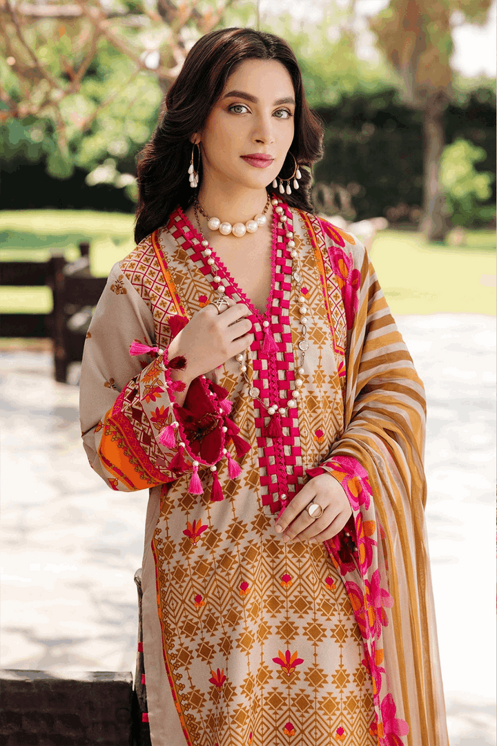 SHINEIN | DIGITAL PRINTED LAWN | UNSTITCH | 3PC | GS - D - 3034
