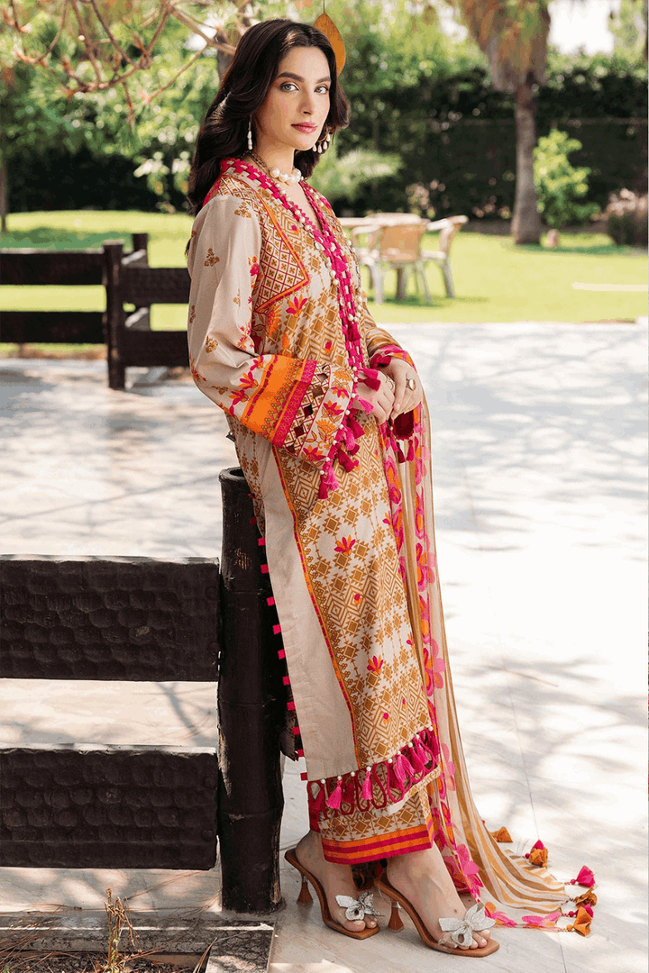 SHINEIN | DIGITAL PRINTED LAWN | UNSTITCH | 3PC | GS - D - 3034