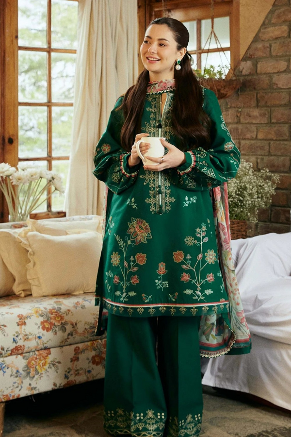 ZARA SHAHJAHAN | EMBROIDERED LAWN | UNSTITCH | 3PC | SI - F - 6016